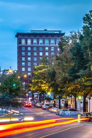 street scenes around falls park in greenville south carolinaのeditorial素材