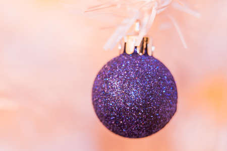 Christmas decorations on the branches firの写真素材