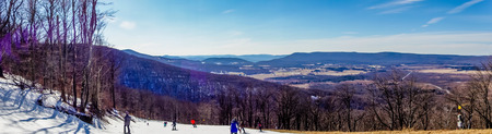 beautiful winter landscape at timberline west virginiaの写真素材