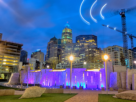 charlotte north carolina skylineのeditorial素材