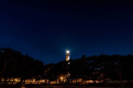 Historic St Augustine Florida lighthouse buildingの写真素材