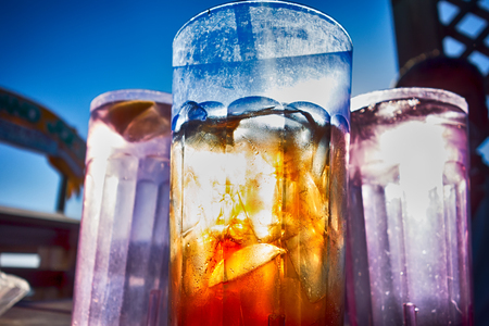 abstract cold iced tea   in summer sunの写真素材