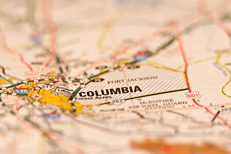 columbia south carolina usa area mapの写真素材