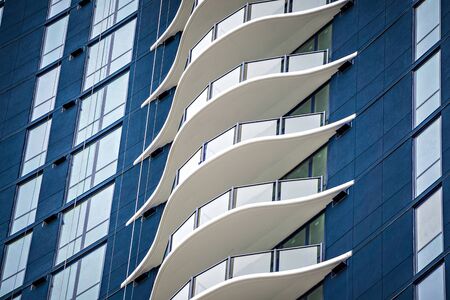 modern structure of city highrise architectureacの写真素材