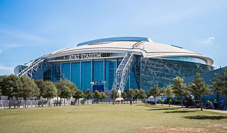 April 2017 Arlington Texas - AT&T NFLcowboys  football stadium on a sunny dayのeditorial素材