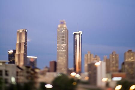 atlanta georgia city skyline early morning