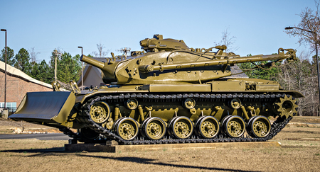 plowing tank on display in south carolina