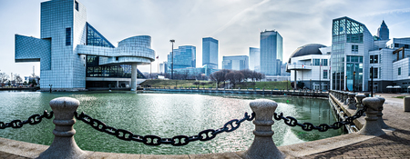 cleveland ohio city skyline daytimeのeditorial素材