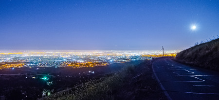 san jose city lights at nightのeditorial素材