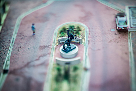 miniature views around city of charlotte north carolinaのeditorial素材