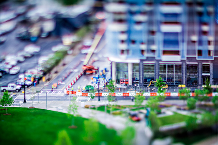 miniature views around city of charlotte north carolinaのeditorial素材