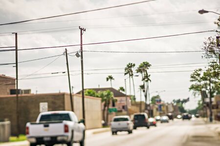 southern american border with mexico town scenesの写真素材