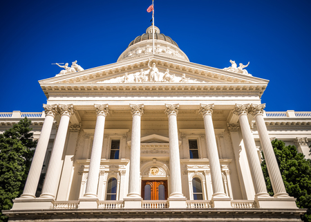 sacramento california city skyline and street viewsの写真素材