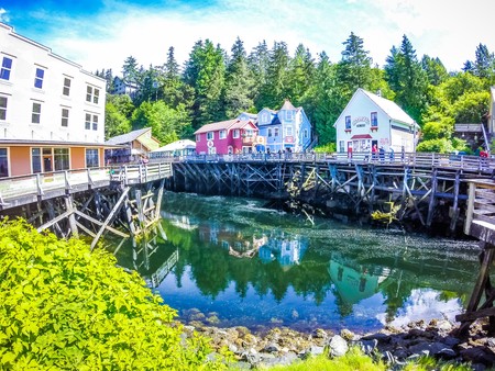 ketchikan alaska travel destination in summerのeditorial素材