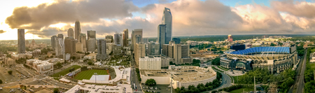 charlotte north carolina city skylineの写真素材