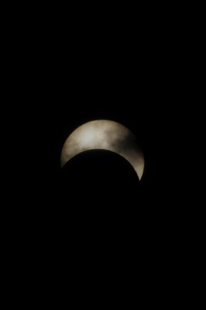 Partial Solar Eclipse August 21 2017の写真素材