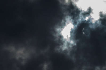 Solar Eclipse 2017 event in South Carolina skyの写真素材