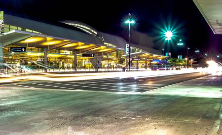 early morning action at san jose california international airportのeditorial素材
