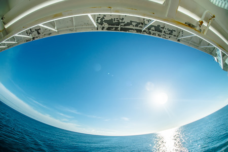 on cruise ship in alsaska bay part of pacific oceanの写真素材