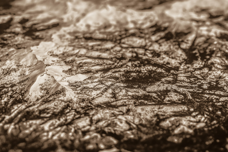 flying over california mountains in springの写真素材