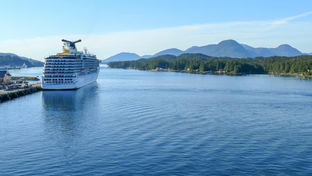 ketchikan alaska downtown of a northern USA townの写真素材