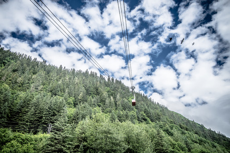 port of juneau alaska and street scenesの写真素材