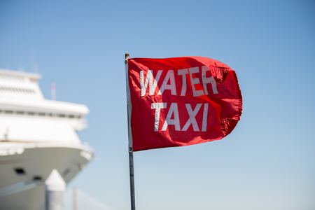 water taxi flag at port of chaleston の写真素材