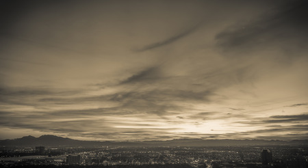 las vegas nevada evening city lights and street viewsの写真素材
