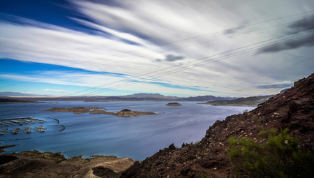 views at lake mead nevada near hoover damの写真素材