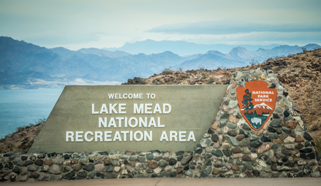 scenes at lake mead nevada arizona statelineの写真素材