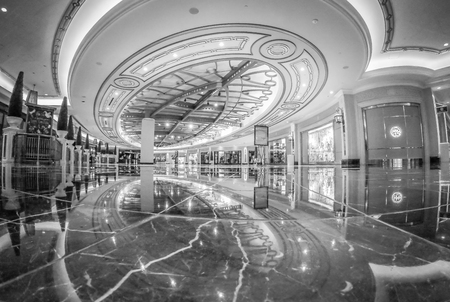 palazzo hotel lobby and ahlls in las vegas nevadaのeditorial素材
