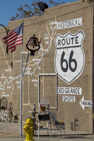 scenes on old route 66 in californiaの写真素材