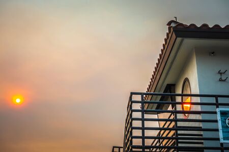 huntington beach scenes and surroundings in novemberの写真素材