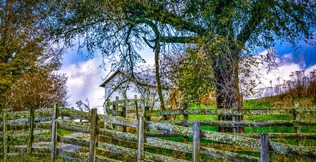 Picturesque autumn landscape in west virginiaの写真素材