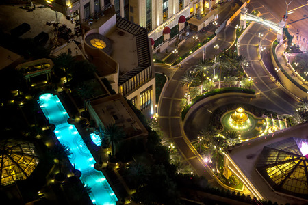 night time on als vegas strip in nevadaのeditorial素材