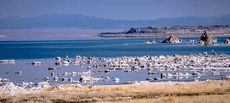 scenery around mono lake in californiaの写真素材
