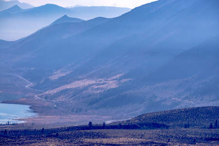scenery around mono lake in californiaの写真素材
