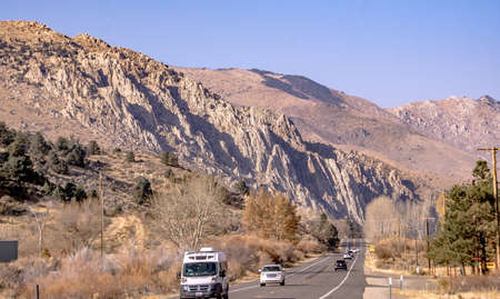 scenery around mono lake in californiaの写真素材