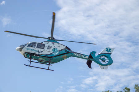 bad accident and rescue by helicopter emergency