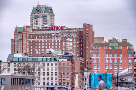 Providence Rhode Island Skyline during autumn season