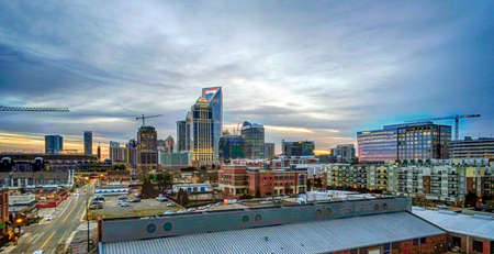 charlotte north carolina early morning sunriseのeditorial素材