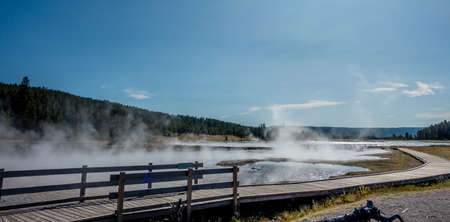 Eruption of Old Faithful geyser at Yellowstone Nationl park