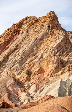 Valley of Fire Scenic Drive and winding roads in Nevadaの写真素材