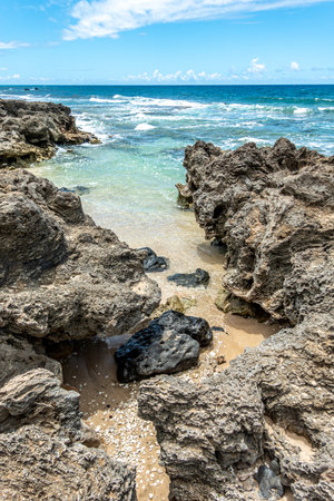 oahu island in hawaii northshore ocean scenesの写真素材