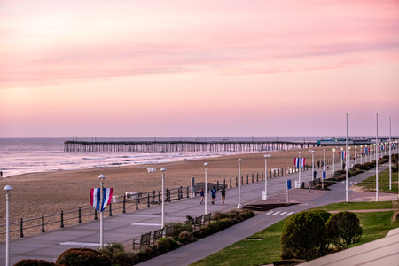 Virginia Beach Sunrise, Virginia Beach, Virginiaの写真素材
