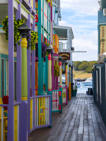 Oak Bluffs on Marthas Vinyardの写真素材