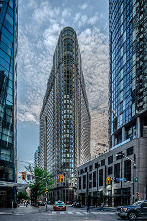 city of toronto skyline and street viewsの写真素材