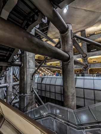 London Westminster underground tube station dystopian architectureの写真素材