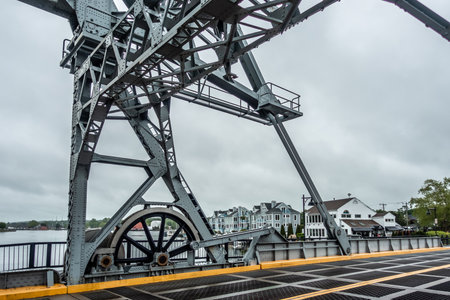 scenes around mystic connecticut town in new englandの写真素材
