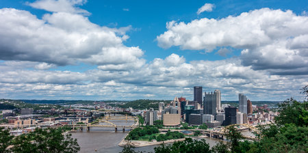 Pittsburgh city skyline in Pennsylvania. City in the United States.の写真素材